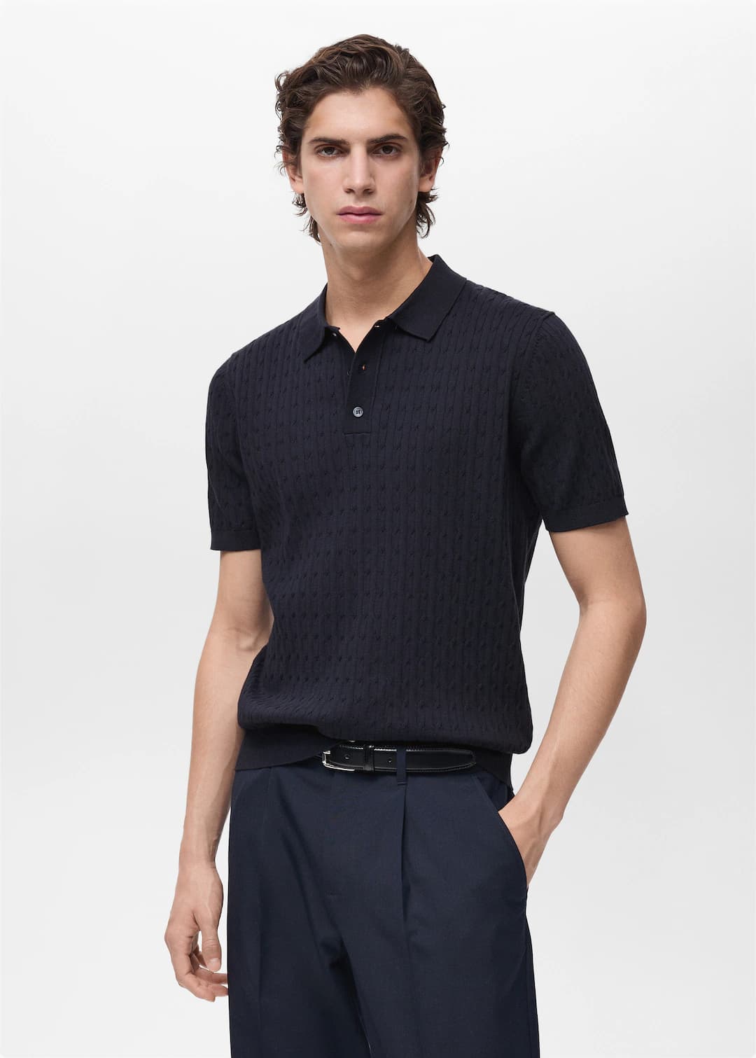 Polo T-shirt in dark blue - view 1