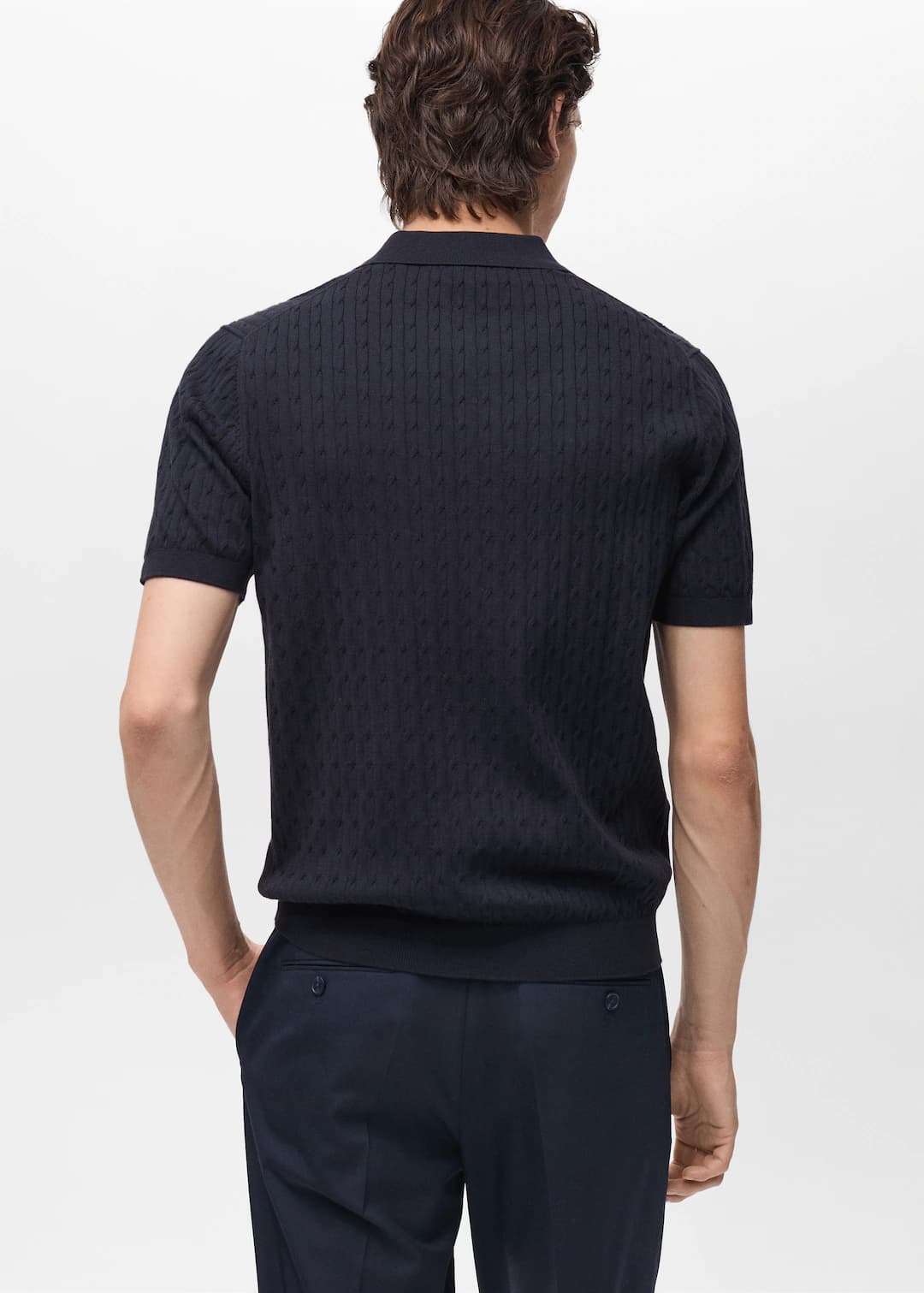 Polo T-shirt in dark blue - view 4