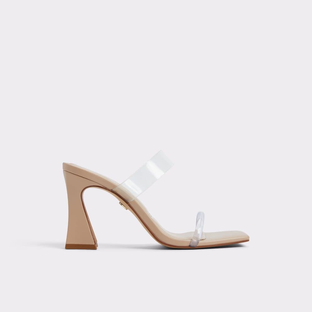 Heeled Mule Strappy in Brown - view 1